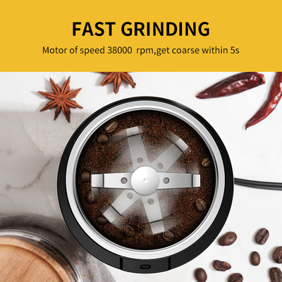 150W εμπορική ηλεκτρική ικανότητα μύλων 60g καφέ, μύλος καρυκευμάτων ανοξείδωτου 304