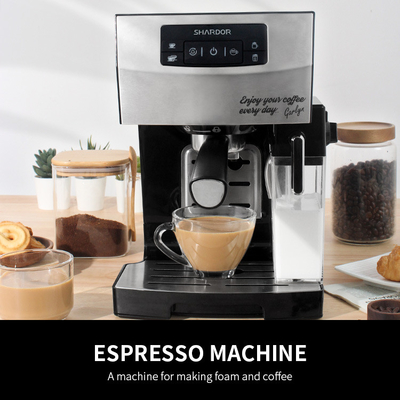 Μηχανή καφέ ABS με τον ενιαίο κατασκευαστή Cappuccino Latte Espresso καφέ Frother SS304 γάλακτος