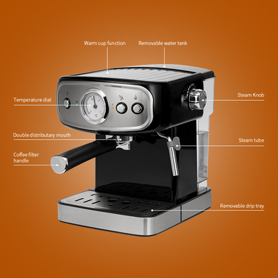 1500ml ηλεκτρικός ηλεκτρικός κατασκευαστής Cappuccino Espresso 15 φραγμών κατασκευαστών καφέ φλυτζανιών US120V