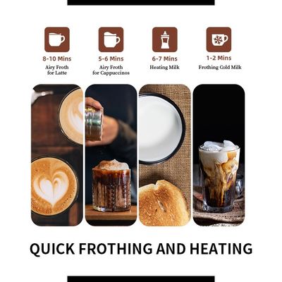 Αποσπάσιμος κρύος και θερμαμένος ευφυής αυτόματος Frother γάλακτος Espresso